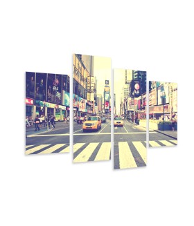 Multi-canvas 4x New York vintage